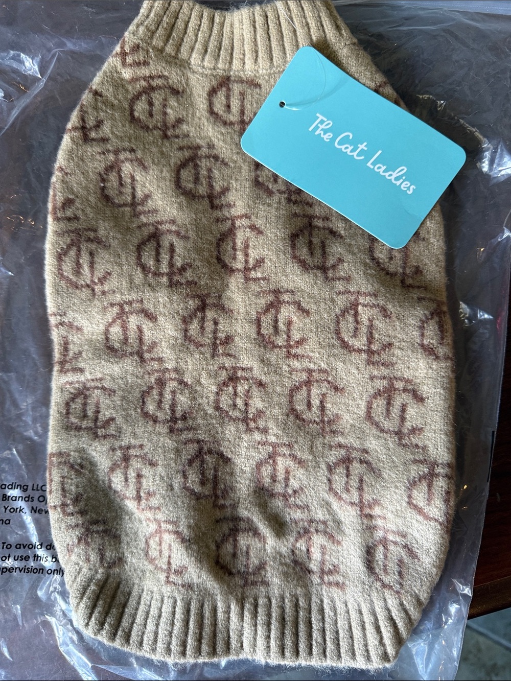 Cat’s  Beige & Brown Patterned Sock